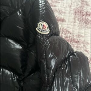 Moncler Shiny Black Puffer Coat